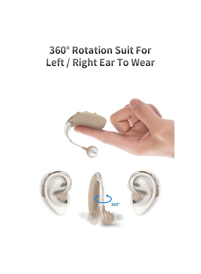 JS Rechargeable Hearing Aid Devices for Seniors Adults with Noise Cancelling, Miniature Portable Intelligent Hearing Aids Sound, Amplifier Machine with Volume Control - Image 3